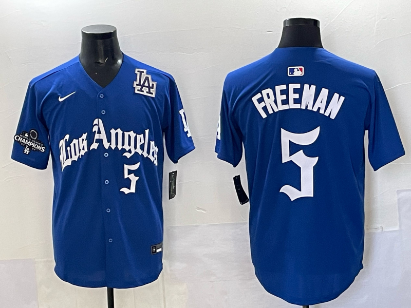 Men Los Angeles Dodgers #5 Freeman Blue 2025 Nike MLB Jersey style 034->los angeles dodgers->MLB Jersey